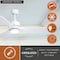 Vaxcel Ceiling Fan with Wood Blades, Curtiss 52-in. White Contemporary In/Outdoor Propeller, LED Light Kit F0111 - alternate 3